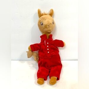 Cuddle Barn Red Pajama Llama Talking Plush Stuffed Animal Toys WORKS 14” Tall